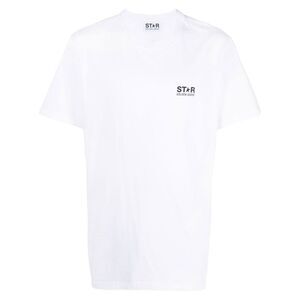 Golden Goose Men Star Collection T-Shirt With Contrasting Logo And Star